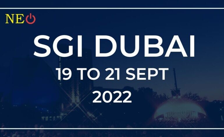 SGI Dubai 19 to 21 sept 2022